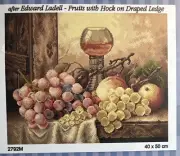 Printed needlepoint tapestry Canvas Only Still Life Orchidea 1942 40x50 Cm