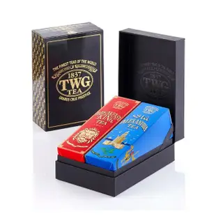 【TWG Tea】時尚茶罐雙入禮盒組 國王早餐茶130g+亞歷山大綠茶 100g(黑茶+綠茶)