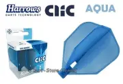 3 Dart Flights Harrows CLIC, Aqua