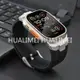 不鏽鋼頭粒 矽膠錶帶 適用蘋果手錶Apple Watch Ultra2 49mm 9代 8 7 44 45mm男女錶帶