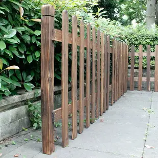 木圍欄木柵欄戶外園藝花園木柵欄插地圍欄木制菜園籬笆公園護欄
