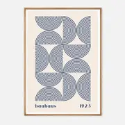 Galrie Bauhaus 1923 Geometric Art Print - Modern Minimalist Wall Decor, Wood Frame, A4 21 x 30cm (8 x 12inch)
