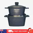 Casserole Set of 2 Granite Coating Die-Cast Aluminium Exterior - Cookware