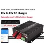 Bluetooth Charger Booster Automatic Converter DC DC RVs Campers 12V 60A Tools