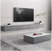 Wall-Mounted Cabinet, Floating TV Unit with Folding Doors, Drawers, Entertainment Media Console with Storage Space for the Living Room (180 x 30 x 20 cm)