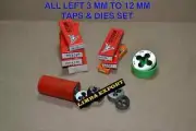 LEFT HAND TAP & DIE SET METRIC 3 M TO 12 M 21 TAPS AND 7 DIES HIGH CARBON STEEL