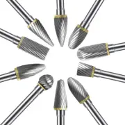 10Pcs Tungsten Carbide Rotary Burr Bit Set Cutting Carving Polishing Drilling