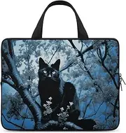 Laptop Case Sleeve Shockproof Computer Carrying Bag Black Cat on Tree Laptop Bag Tote Lightweight Notebook Case Cover Traveling Briefcase Handle Bags for Travel Business 13inch