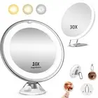 30X Magnifying Mirror With LED Lights Make Up Shaving Illuminated Cosmetic AUS