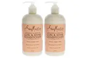 Coconut & Hibiscus Curl & Shine Conditioner - Pack of 2 by Shea Moisture for Unisex - 13 oz Conditioner