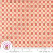 Moda STRAWBERRIES & RHUBARB 20404 11 Coral Red Check Plaid FIG TREE Quilt Fabric