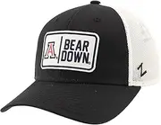 ZHATS Standard NCAA Officially Licensed Snapback Hat Big Rig Patch Black White Defer