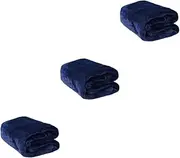 JEWEDECO 3pcs Chic Solid Pet Blanket Flannel Fleece Blanket for Dogs Comfortable Bedding (Dark Grey)