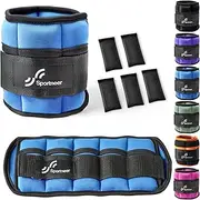 Adjustable Ankle Weights: Sportneer 1 Pair 1.27/2.45/3.6/4.8/5.9 kg kg Wrist Weights Arm Leg Weighted Ankle Weight for Indoor Outdoor Exercises Walking Women Men, 1.27 kg per Ankle, 5.9 kg per Pair