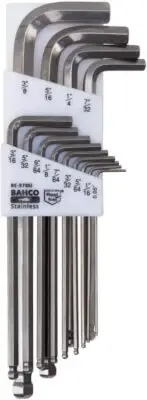 New BAHCO STAINLESS BALL END HEX WRENCH SET INCH SIZE 13 PCS BE-9786I from Japan