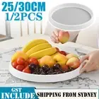 1/2x 25/30cm Non-Skid Turntable Pantry Tray Lazy Susan Storage Organizer Rack AU