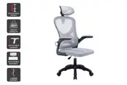 Ovela Student Mesh Office Chair with Head Rest (Grey)