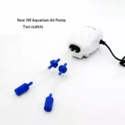 Ultra Quiet Aquarium Air Pump With Two Outlets Fish Tank Mini Oxygen Compressor