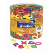 WonderFoam Craft Tub, Letters and Numbers, Assorted Sizes, 1/2 lb.