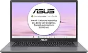 ASUS Chromebook Plus CX34 Laptop | 14 Inch Full HD 16:9 IPS Display | Intel Core i3-1215U | 8 GB RAM | 128GB UFS | Intel UHD Graphics | ChromeOS | QWERTZ Keyboard | Rocky Grey