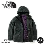 【THE NORTH FACE 美國 女DRYVENT兩件式防水耐磨羽絨外套《黑》】3VV1/防水外套