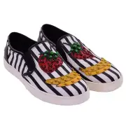 Dolce & Gabbana Beads Strawberry Banana Slip-On Trainers Shoes London White 39