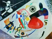 Abstract Art Wassily Kandinsky Colorful Ceramic Mural Backsplash Bath Tile #2358