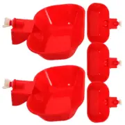 5 Pcs Duck Waterer Chicken Feeder Baby Poultry Drinkers Automatic Feeders and