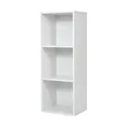 3 Tier Shelf Display Bookshelf Bookcase Storage White Rack Wooden Shelving