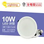 OU CHYI歐奇照明 TK-AE002 LED 10W 5700K 白光 IP40 全電壓 9.5CM 崁燈_OU430036