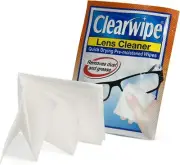 120x BULK Clearwipe Lens Cleaner Glasses Microfibre Quick Dry Pre Moisten Wipes