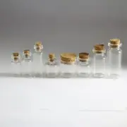 Wholesale 0.5--10ML Tiny Clear Glass Bottles Empty Glass Bottle With Cork Vials
