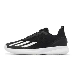 【adidas 愛迪達】網球鞋 Courtflash Speed 男鞋 黑 白 穩定 支撐 運動鞋 愛迪達(IG9537)