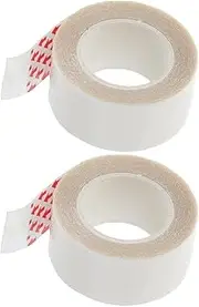 FashionCha 3 Yard Double Side Hairpiece Toupee Tape Clothes Bonding Tape Roll, Clear, 2 Roll