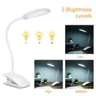 HG Dimmable Clip-on LEDs Rechargeable Desk Lamp Touching Control 360° Flexible G