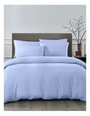 [Royal Comfort] Bamboo Cooling Double 6-piece Sheet Quilt Cover Set in Light Blue