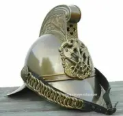 Antique Fireman Helmet Collectible Fire Bridge British Full Brass