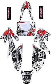 YC Yier Decals Stickers Graphics Kit for CRF XR 50 CRF50 XR50 SSR SDG Thumpstar Coolster Atomik 110cc 125cc Pit Dirt Bike Plastics Fairing Baja DR49 Taotao DB14