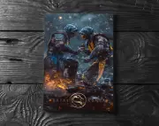 Mortal Kombat Sub Zero Scorpion Game Poster Print - No Frame