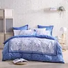 Hiromi Blue King bed Quilt Cover Set by Logan & Mason