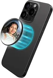 PureGear Magnetic Selfie Mirror for Back Camera, Slim Cell Phone Convex Mirror, MagSafe Compatible, iPhone 16/15/14/13/12 Pro Max/Plus, MagSafe Cases, Selfies, Vlogging/Streaming