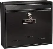 Exquisite Mailbox Post Box Wall Mount Mailbox Galvanized Sheet with Lock Letter Box with Sight Window Drop Box Rectangular Parcel Box Safer