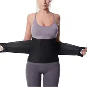 Postpartum Belly Band - C-section Belly Binder Wrap Abdominal Binder For Post Surgery Recovery - Girdle For Tummy-tuck Black L