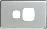 HPM Excel 1 Gang Powerpoint Coverplate, Matt Silver
