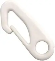 SagaSave 4Pcs 60mm Nylon Flag Pole Clip Snap Hooks Flagpole Attachment White