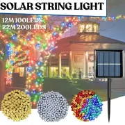 Solar Fairy String Lights 100/200 LED Outdoor Garden Christmas Party Decor