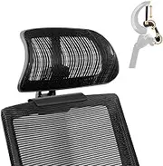 Omhuzsyo The Office Chair Headrest Attachment Universal, Can Adjust The Height, Inclination, and Distance Between The Front and Back.Mesh Headrest is Suitable for Ergonomic Office Chairs(Black)