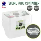10/30pk Small Food Containers with Lids Disposable Snack Plastic Takeaway 300ml