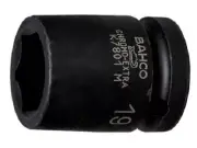 Bahco 27mm 1/2 in Drive Impact Socket Hexagon, 45 mm length - K7801M-27