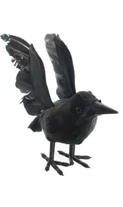 Tiny Little Black Raven Halloween Prop